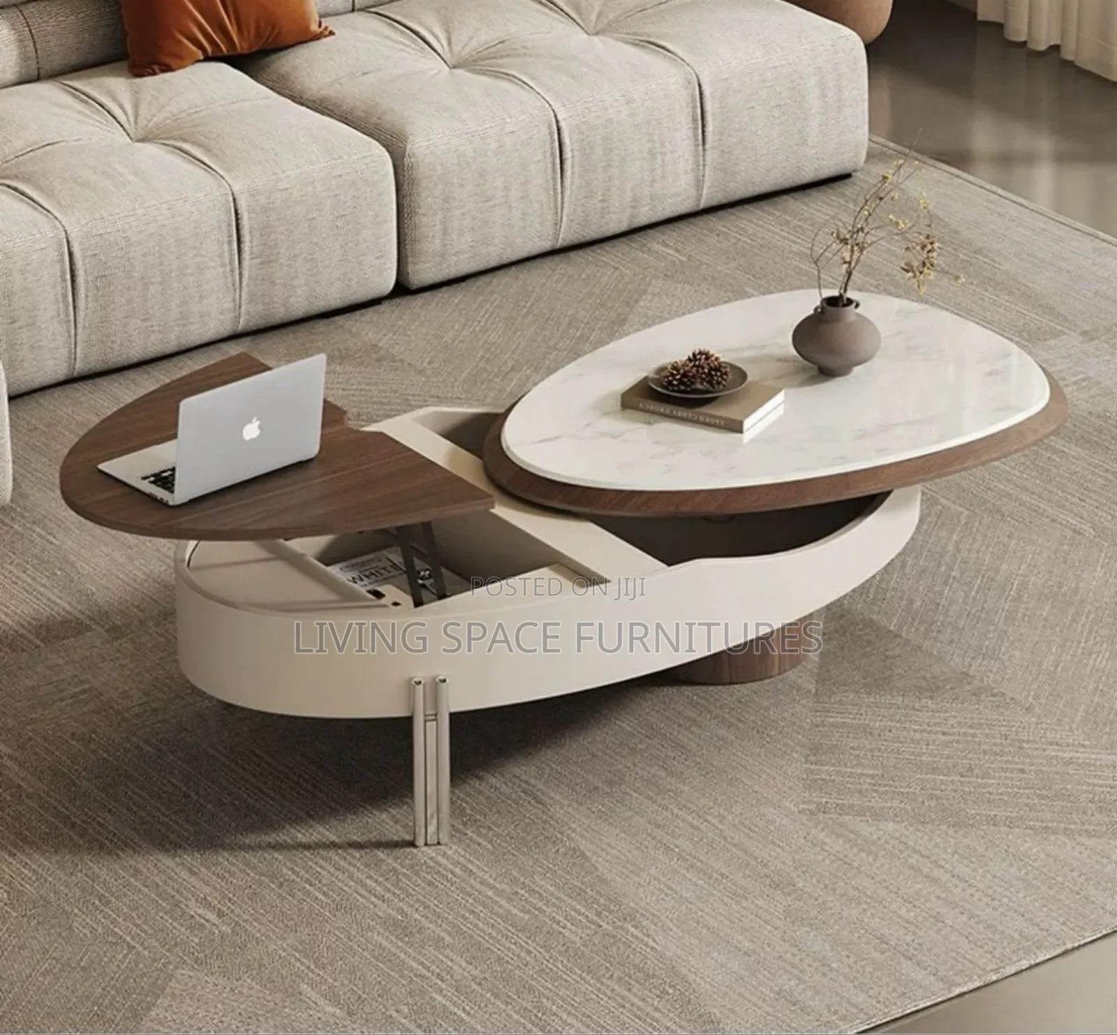Multi Functional Marble Top Center Table