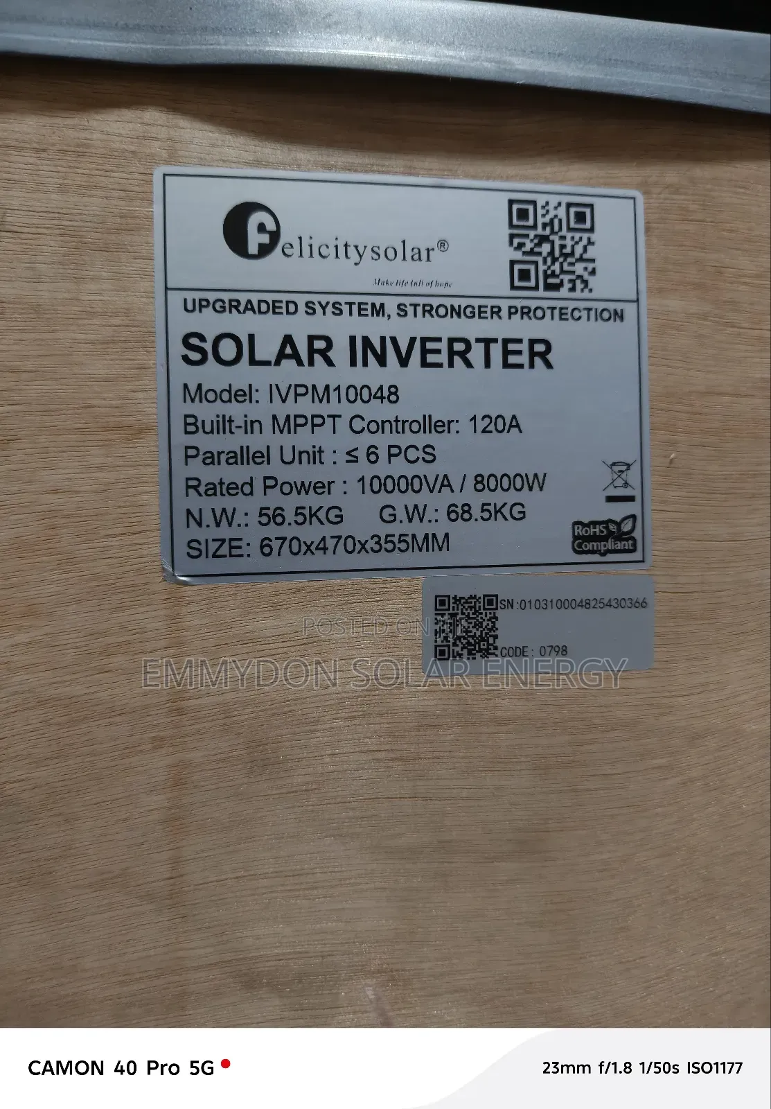 Felicity Inverter 10kva Ivpm 48v