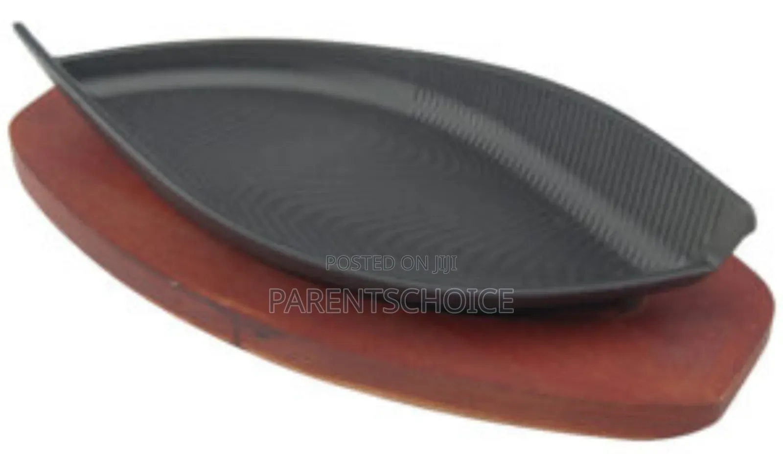 Oval Cast Iron Sizzling Non-Stick Frying Pan