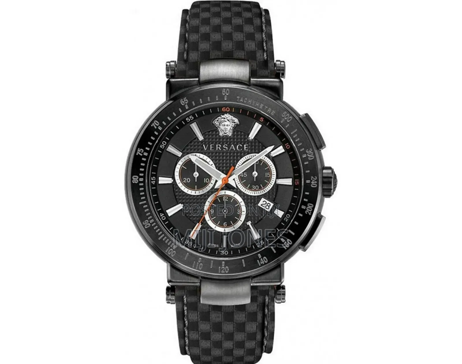 Versace Elegant Watch Vefg02020 Black Strap