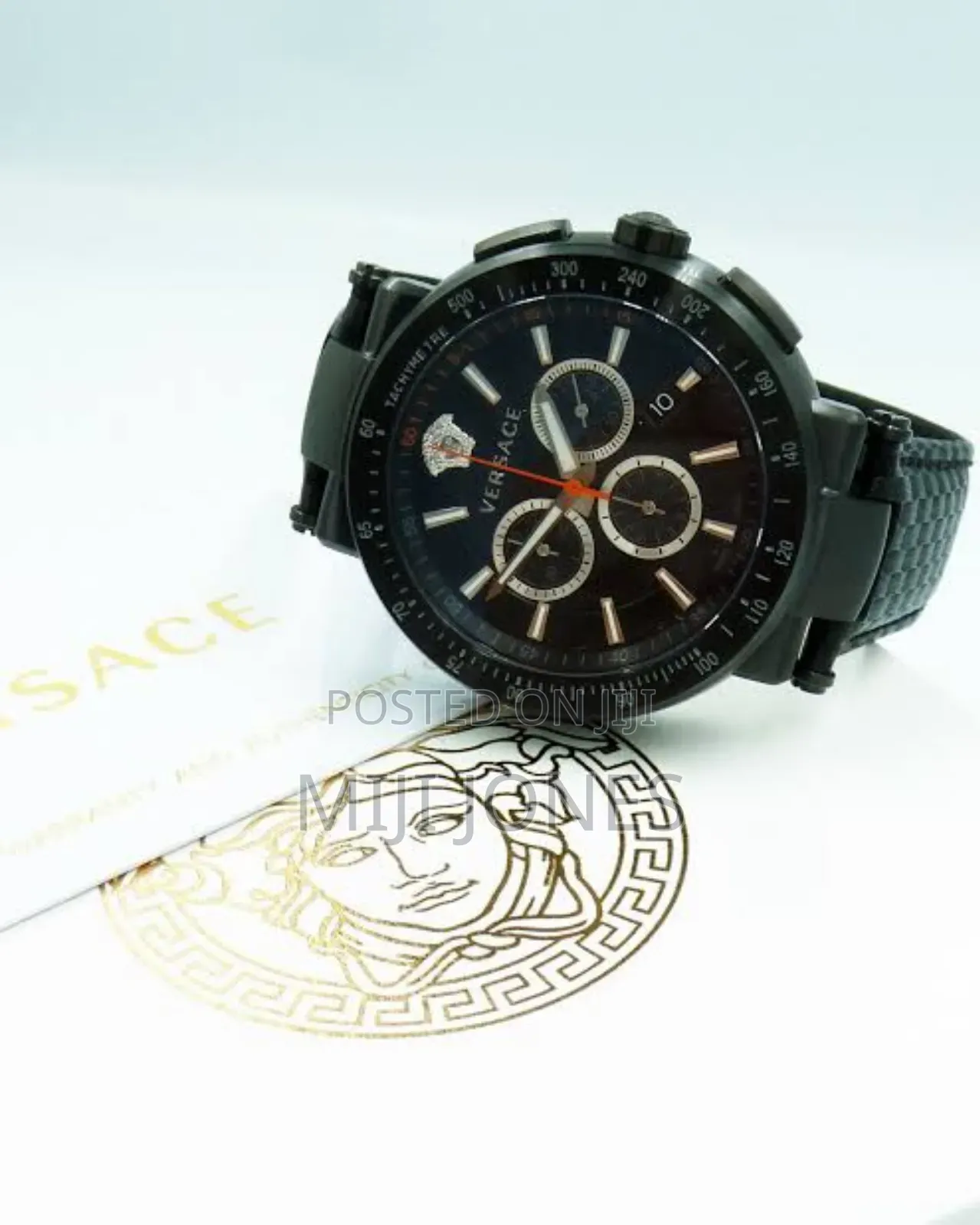 Versace Elegant Watch Vefg02020 Black Strap