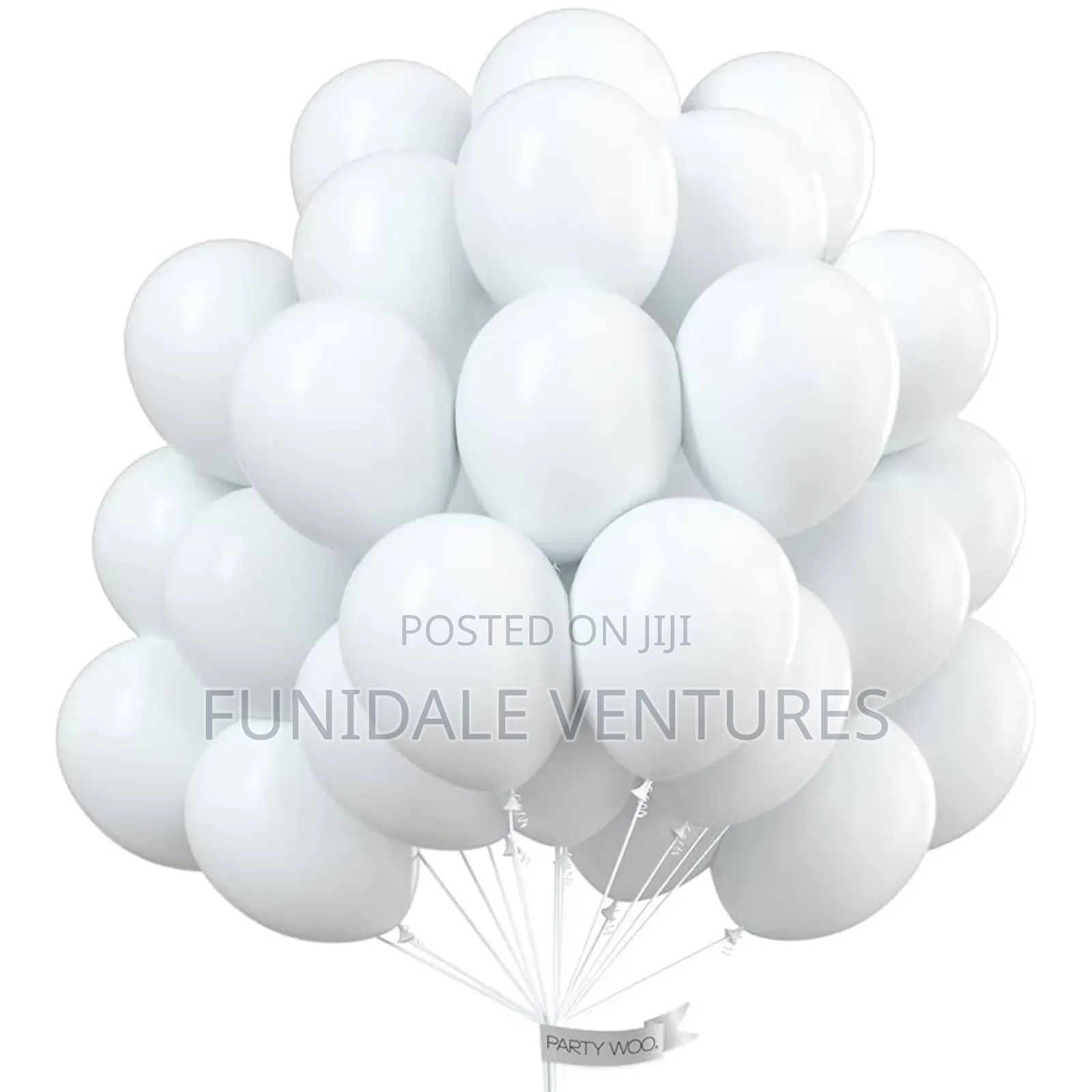 100pcs White Latex Balloons 10"