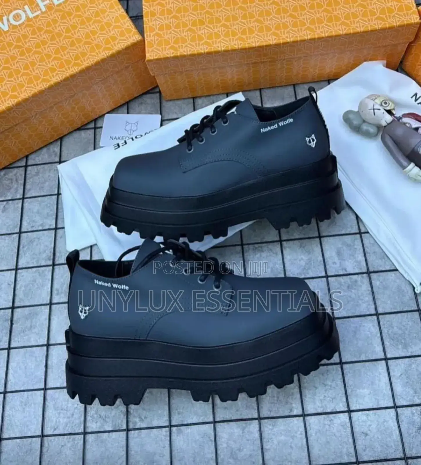 Naked Wolfe Designer High-Sole Platform Boots.