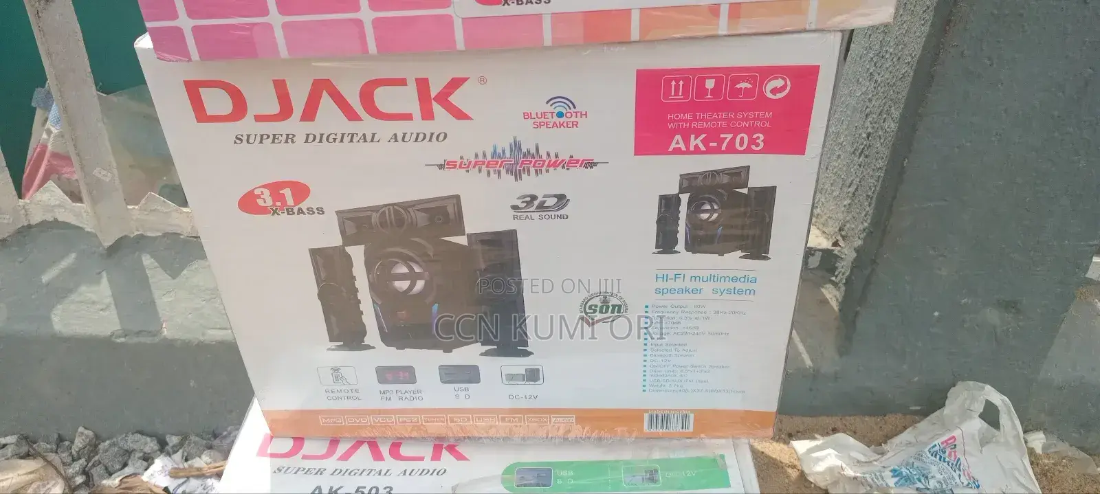 Djack 3.1 X Bass. Home Theatre System Ak-703 and Bluetooth Speaker