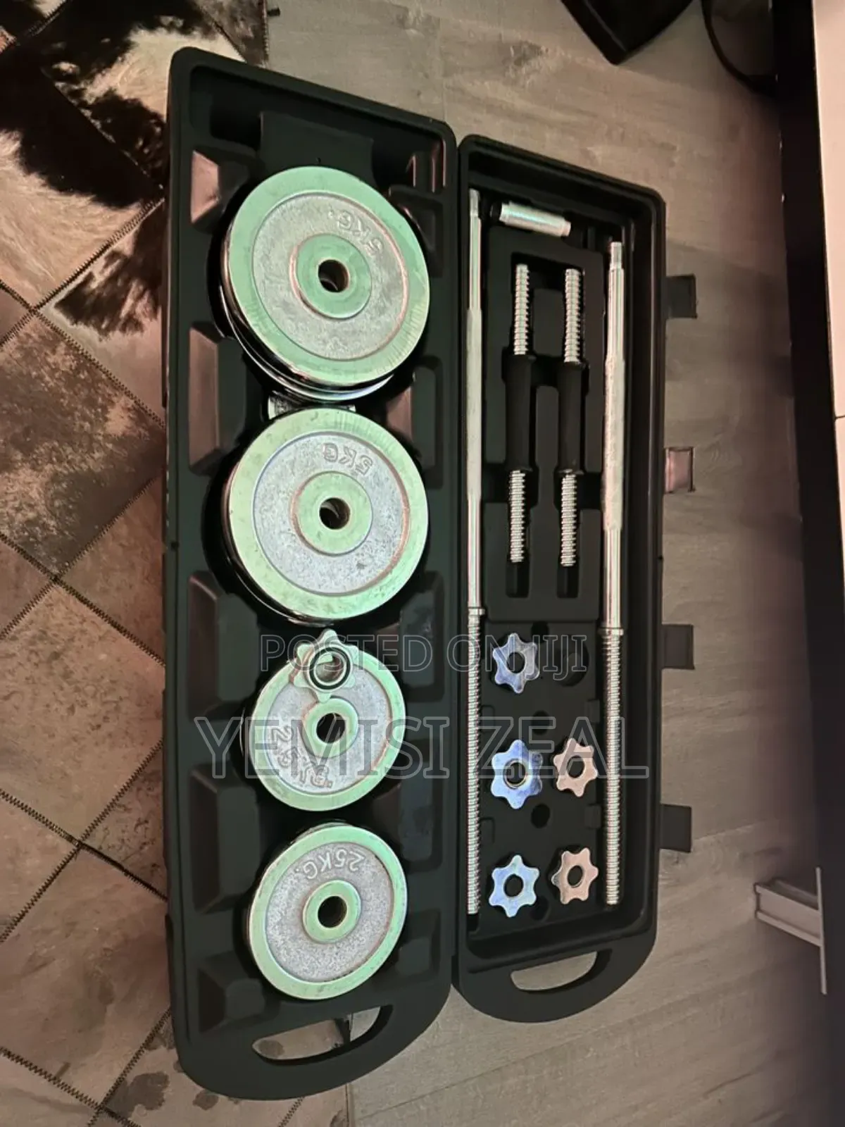 50kg Adjustable Case Dumbbell Set