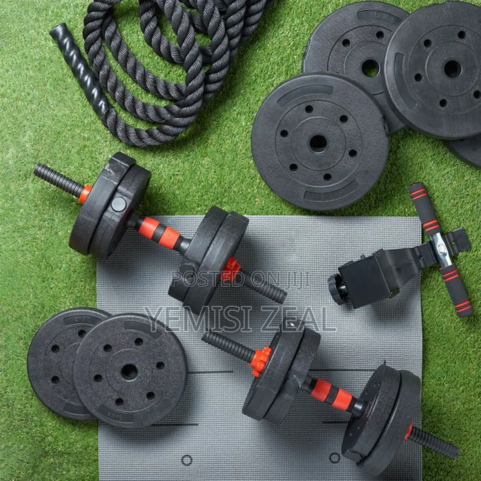 30kg Classic Dumbbell Set With Kettlebell, Barbell, Weight, Gloves,