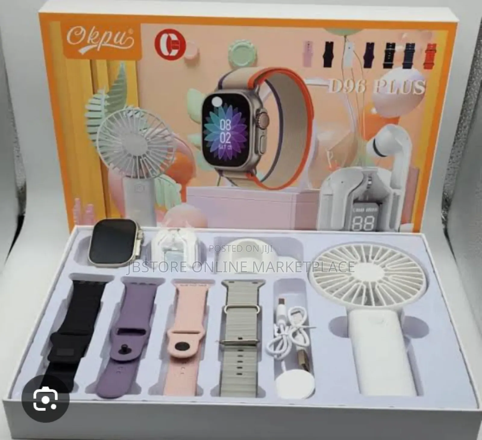 D96 Plus Smart Watch With Fan and Airpod