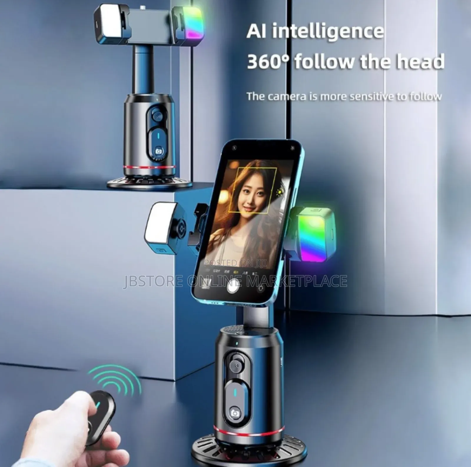 Q02 360° Auto Face Tracking Selfie Stick Tripod