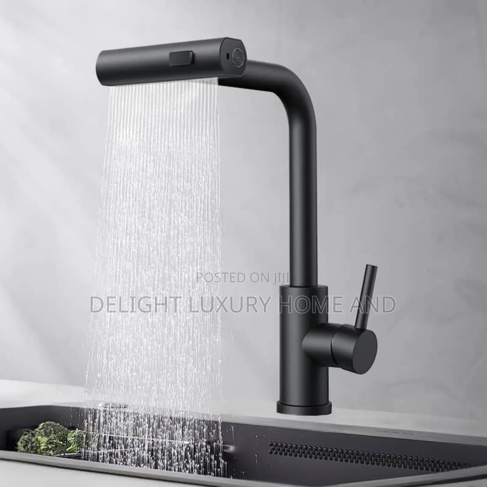 Black Pull Out Sink Mixer Tap Hot and Cold