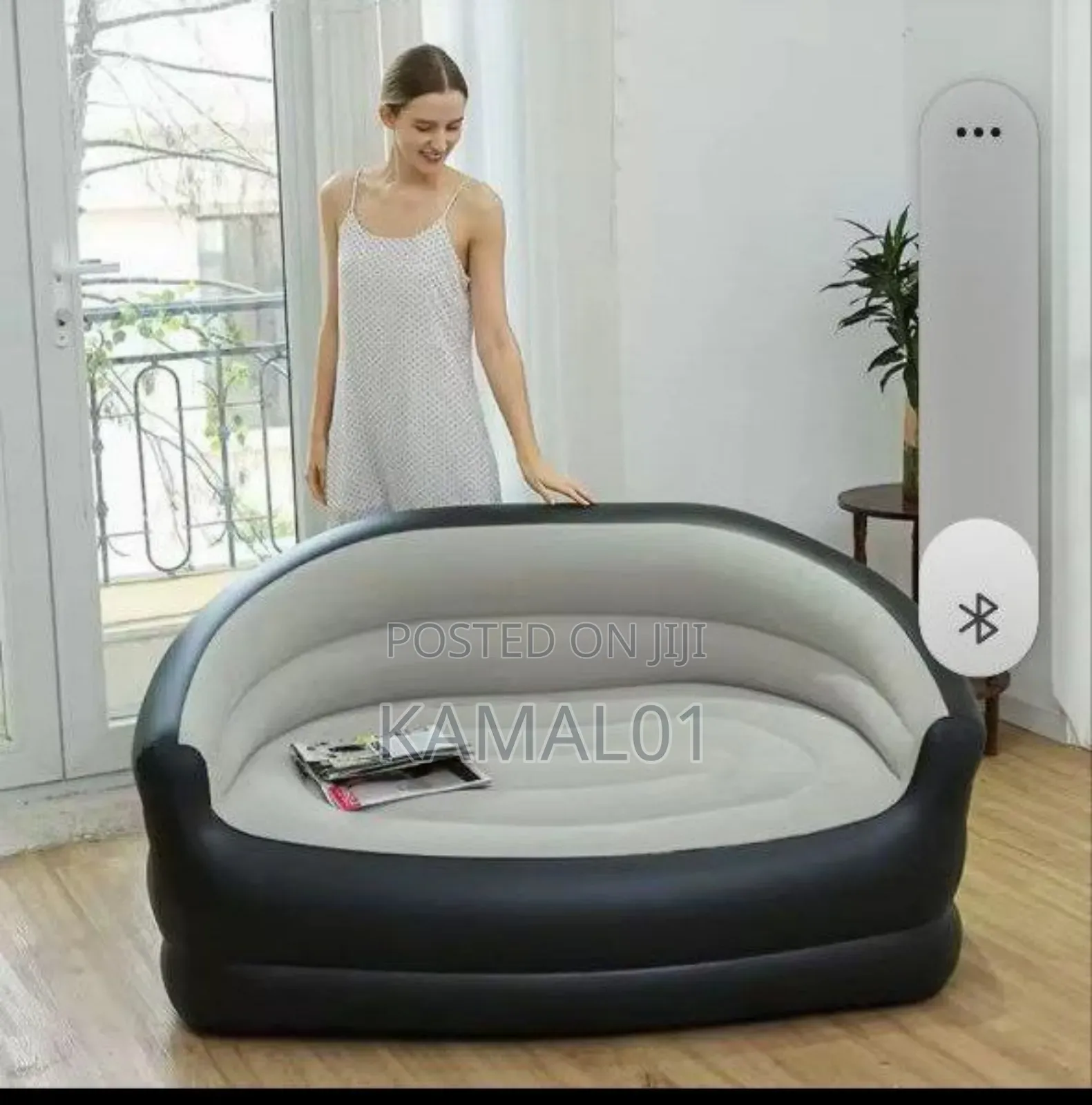 Inflatable Double Sofa With Foot Pump, Inflatable Couch for Two