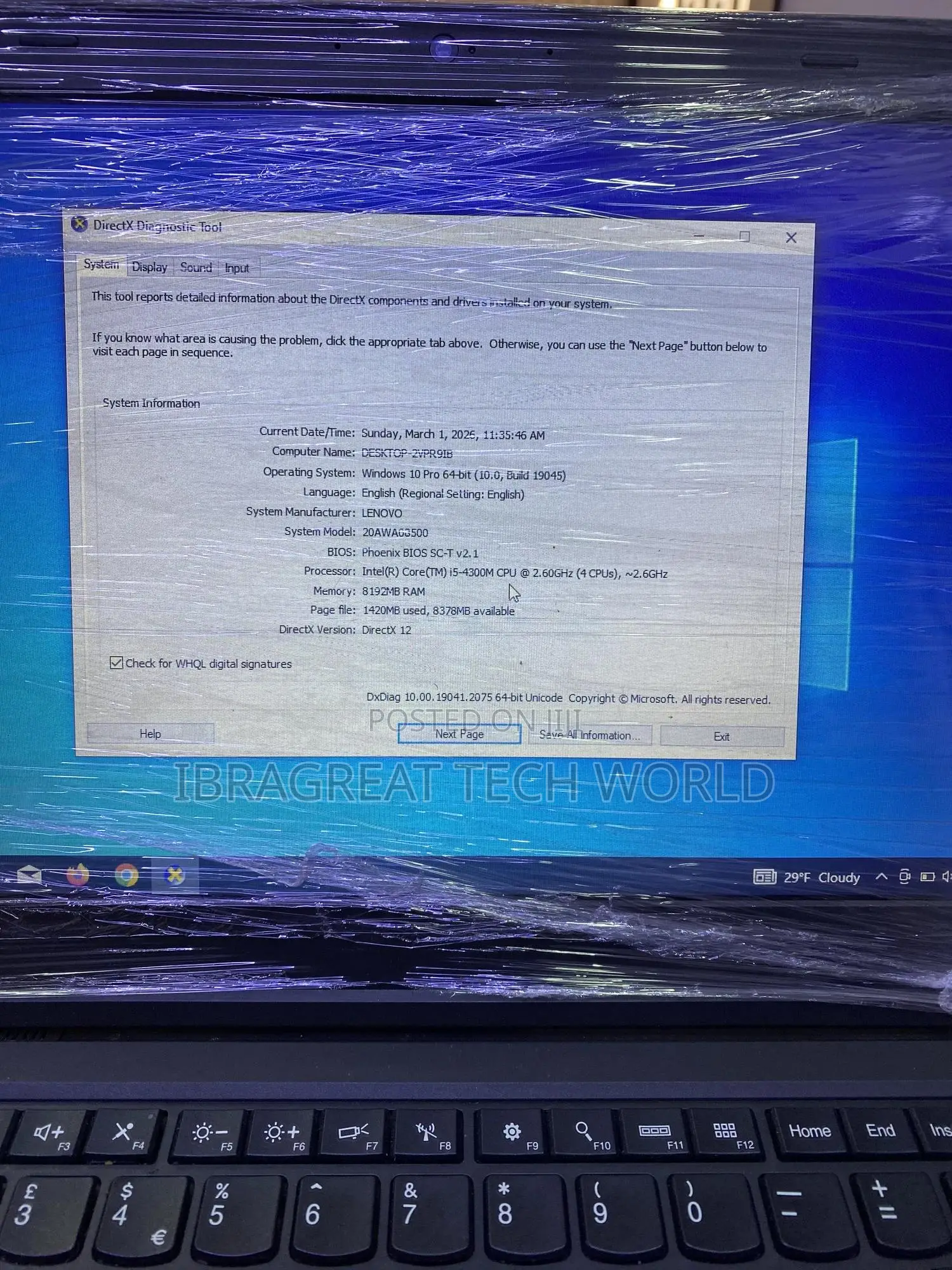 Laptop Lenovo ThinkPad T440p 8GB Intel Core i5 HDD 500GB