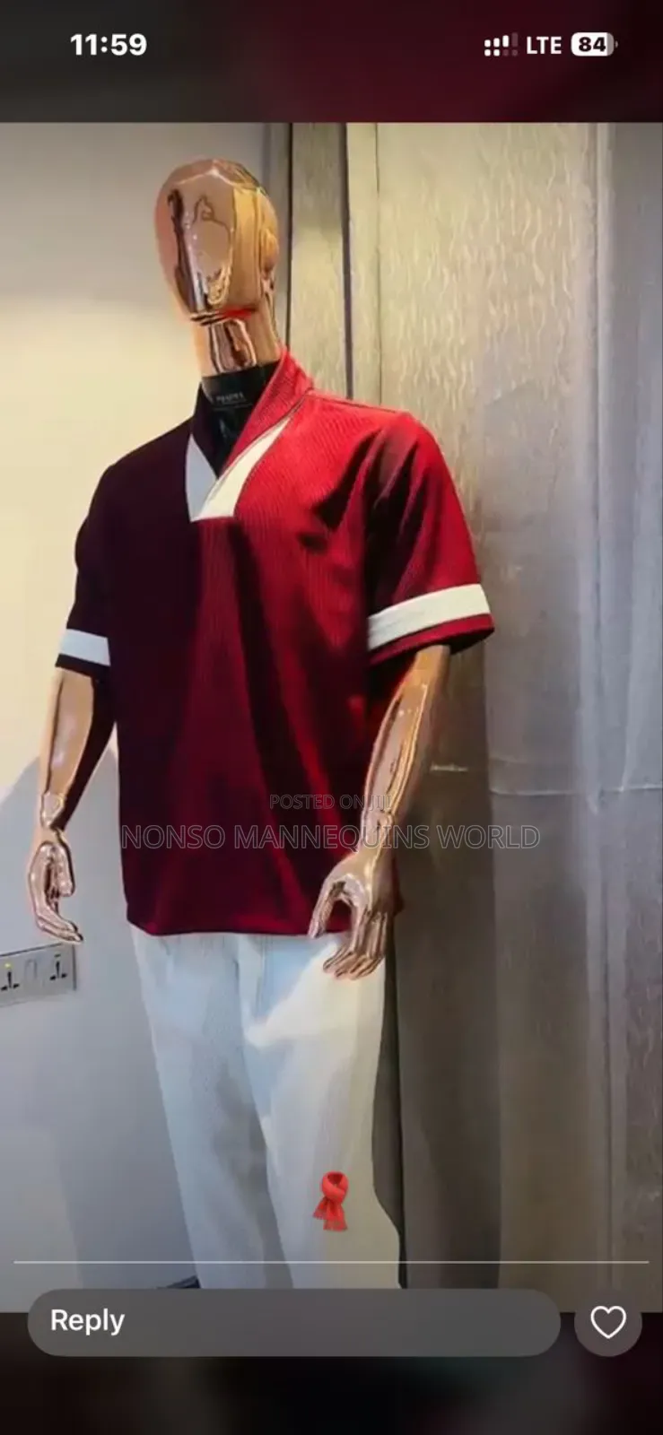 Square Head Male Black And Rose Gold Fibre Mannequin