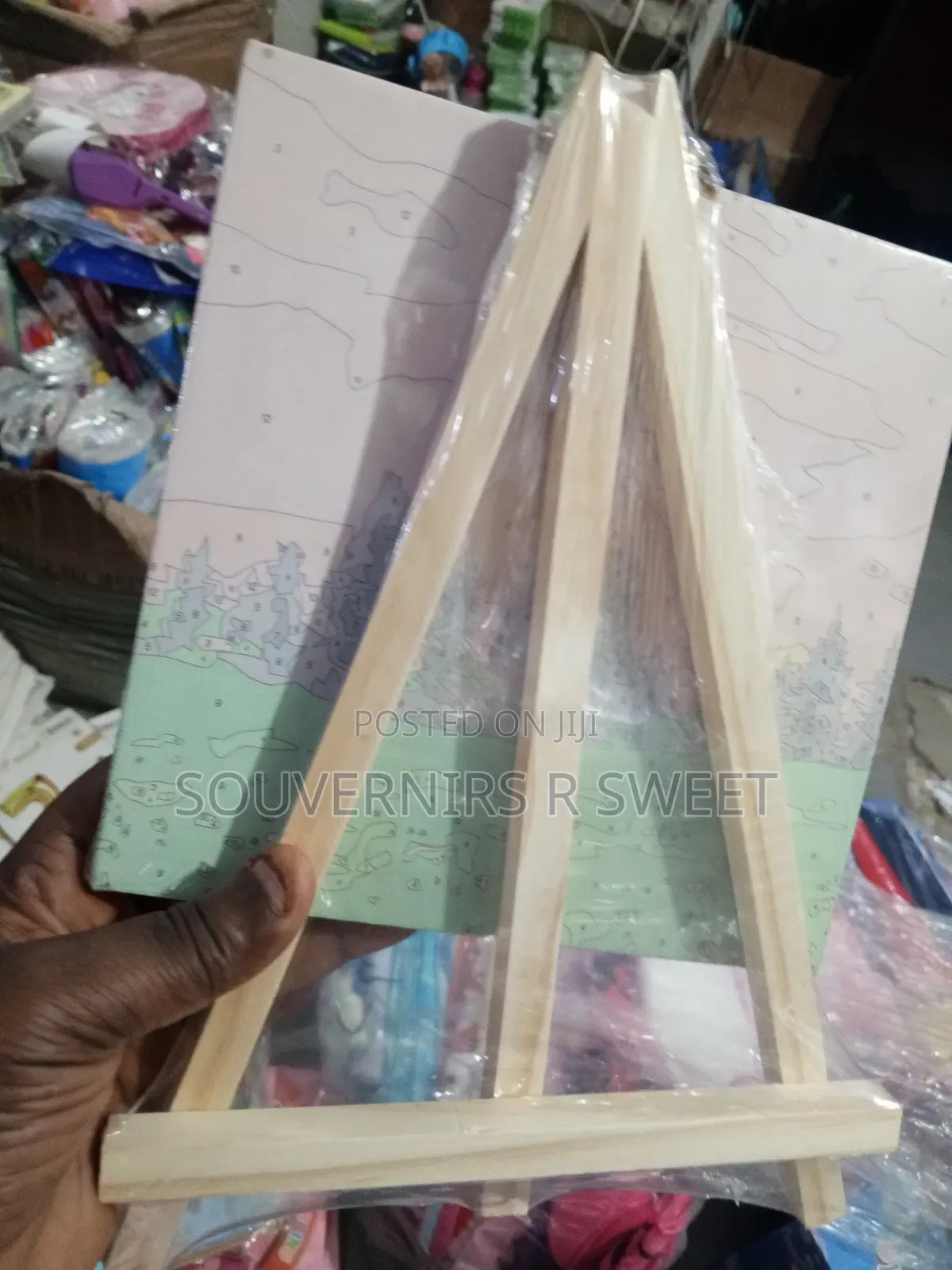 Wooden Easel With Drawing Board for Kids Painting