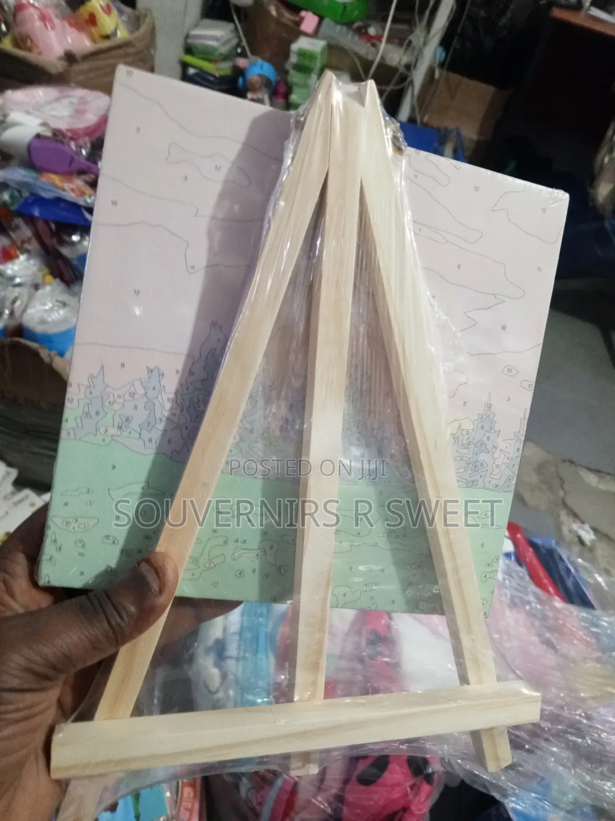 Wooden Easel With Drawing Board for Kids Painting