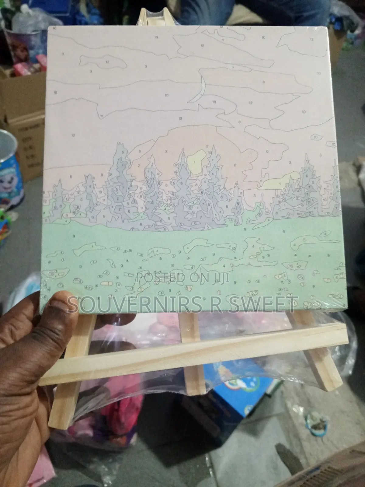 Wooden Easel With Drawing Board for Kids Painting