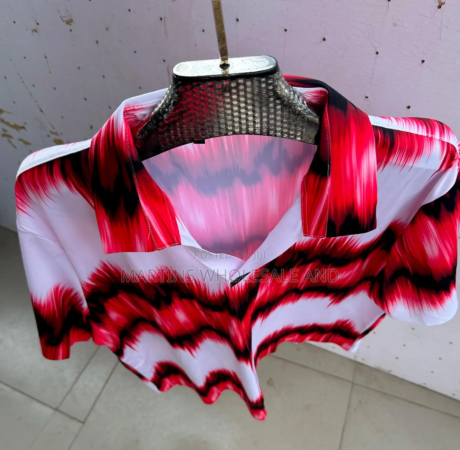 Royal Tail Men's Printed Rayon Cuban Collar Casual Shirt