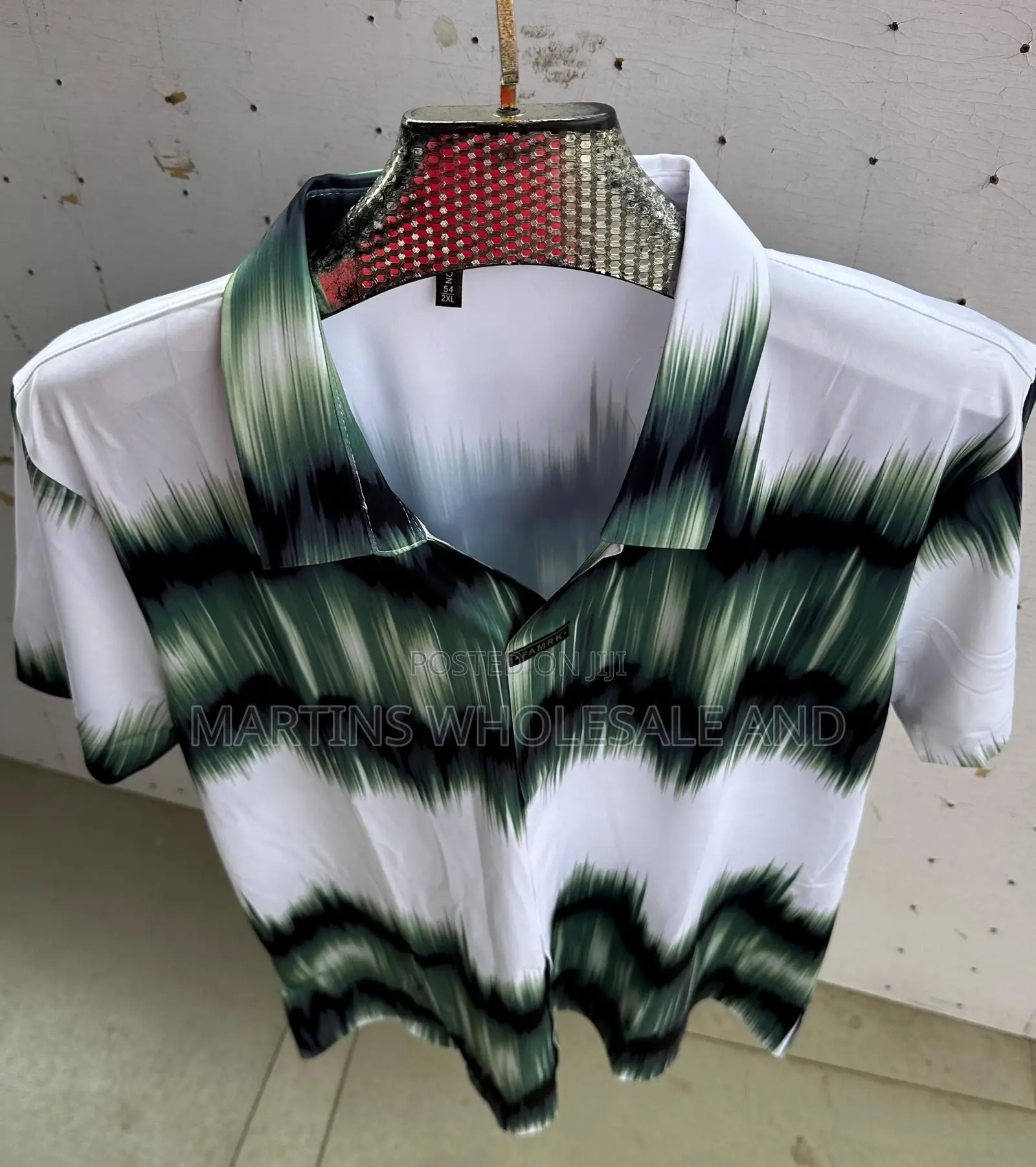 Royal Tail Men's Printed Rayon Cuban Collar Casual Shirt