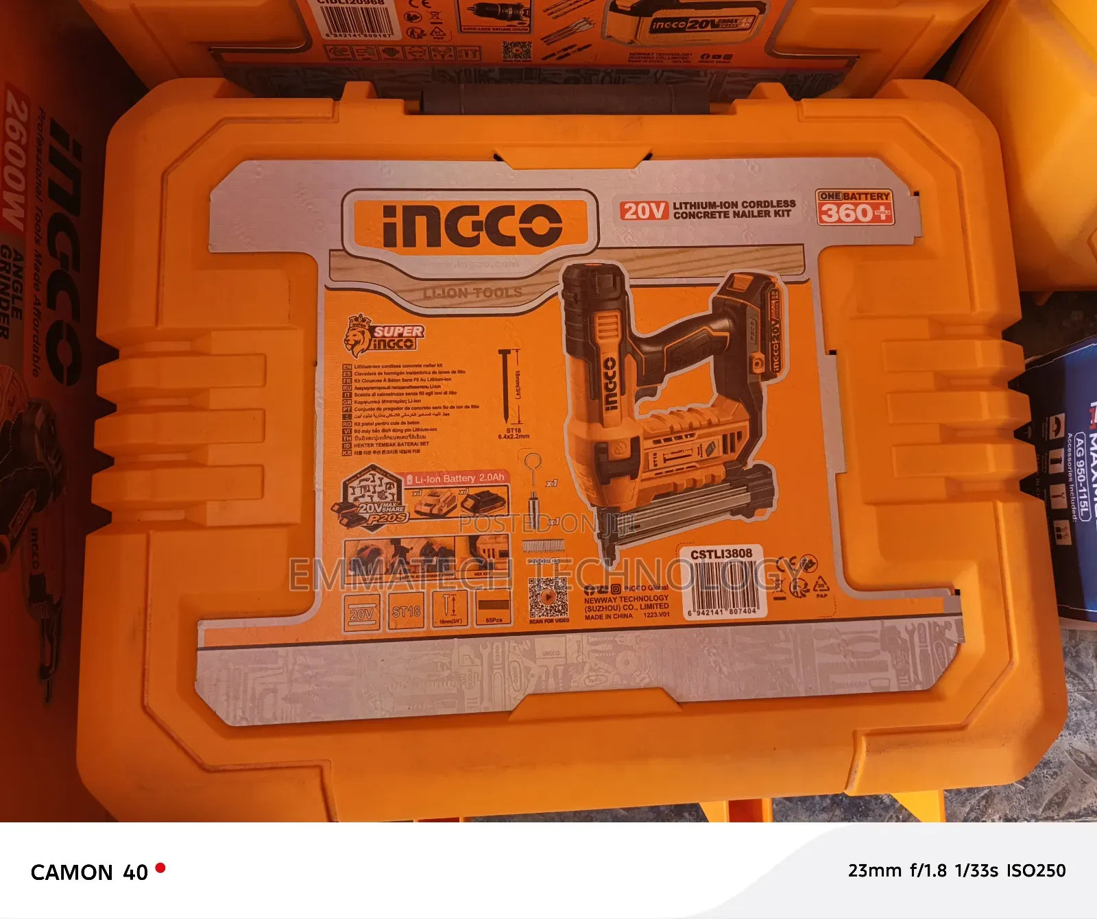 20v Cordless Nailer Kit Machine