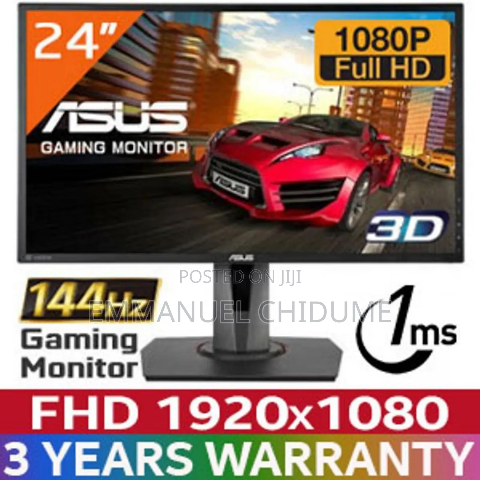 24 Inches Asus Gaming Monitor 144hz