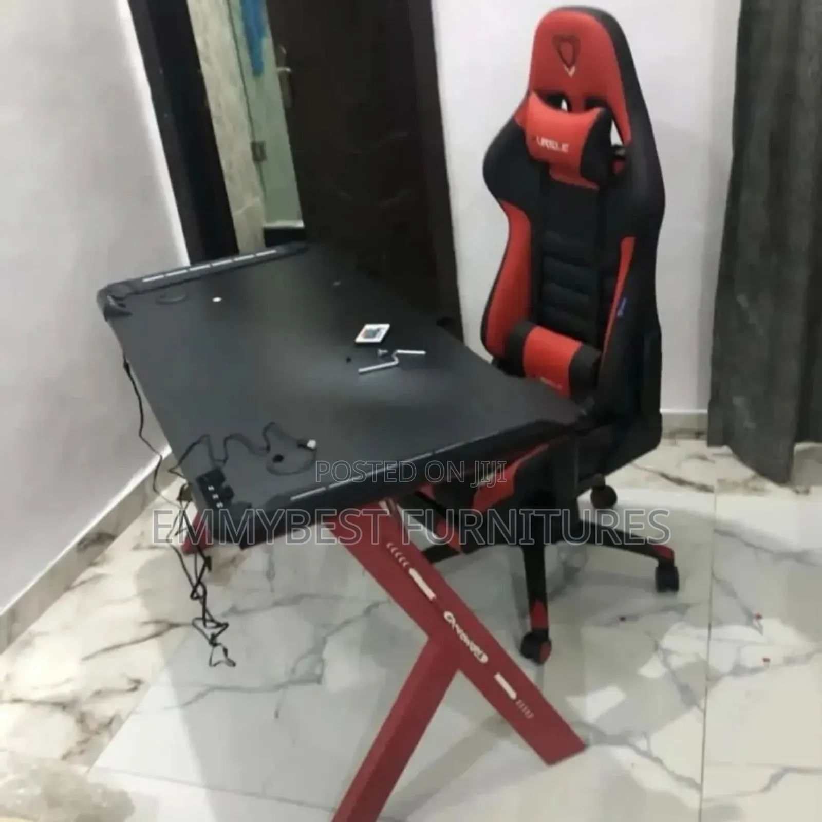 Quality Computer Desk And Executive Leather Chair.