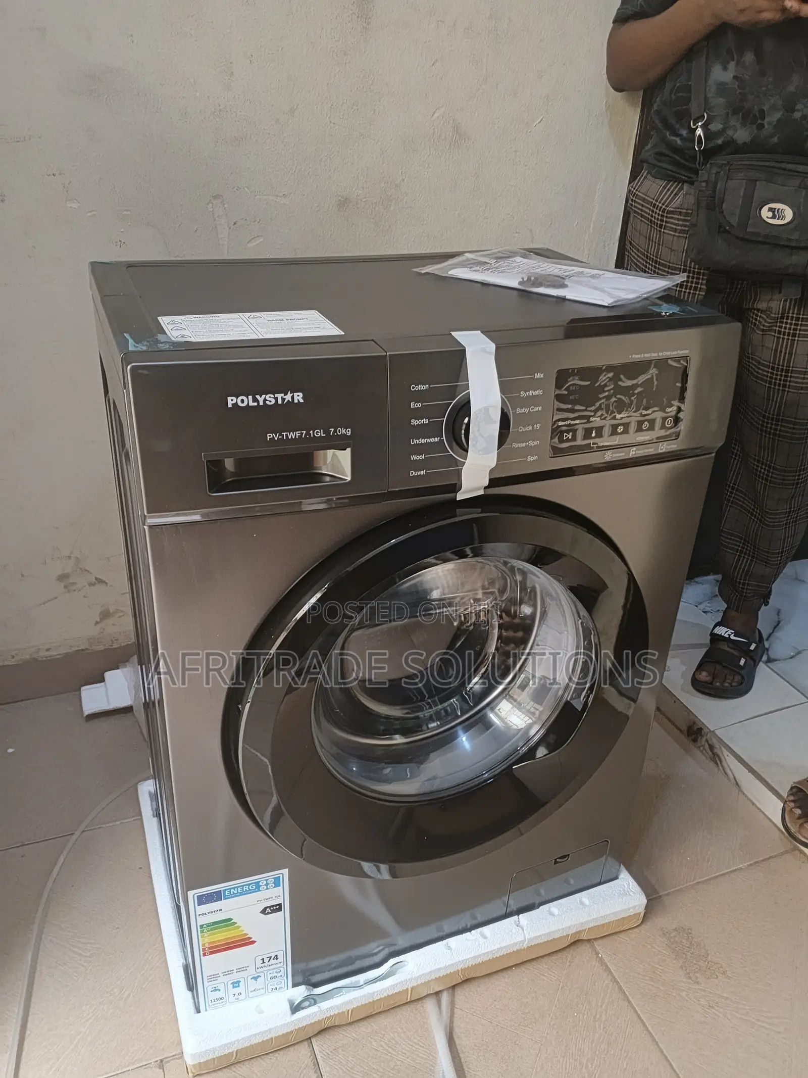 Polystar Deepclean Front Load Washing Machine 7kg