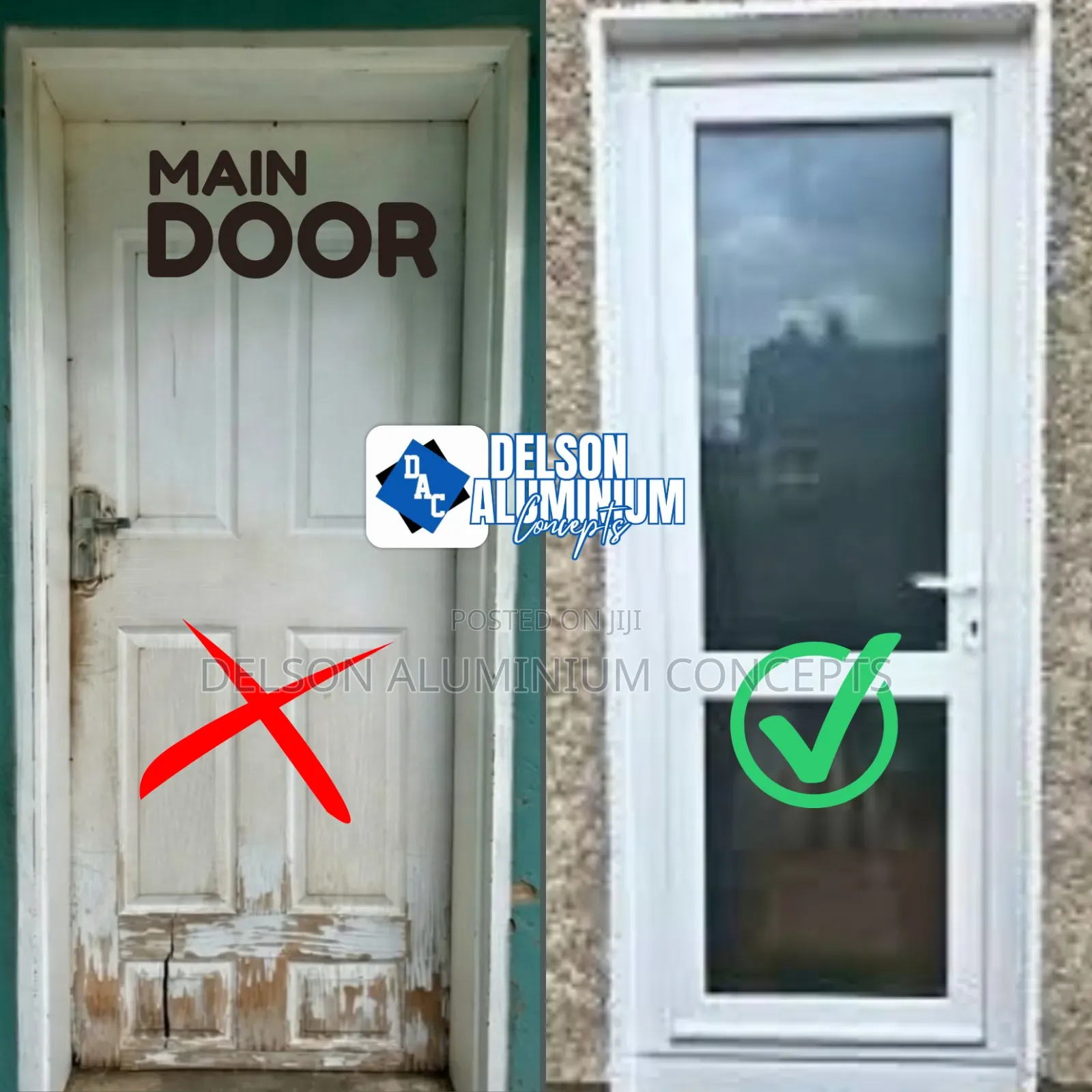 Custom Aluminium Toilet Door Fabrication Lagos