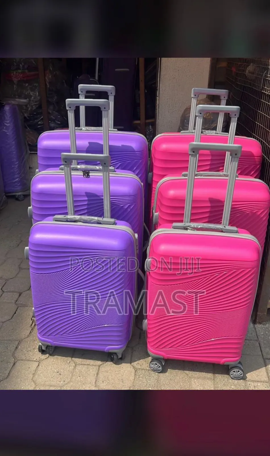 3 Set Piece Rubber Unbreakable  Travel Luggage