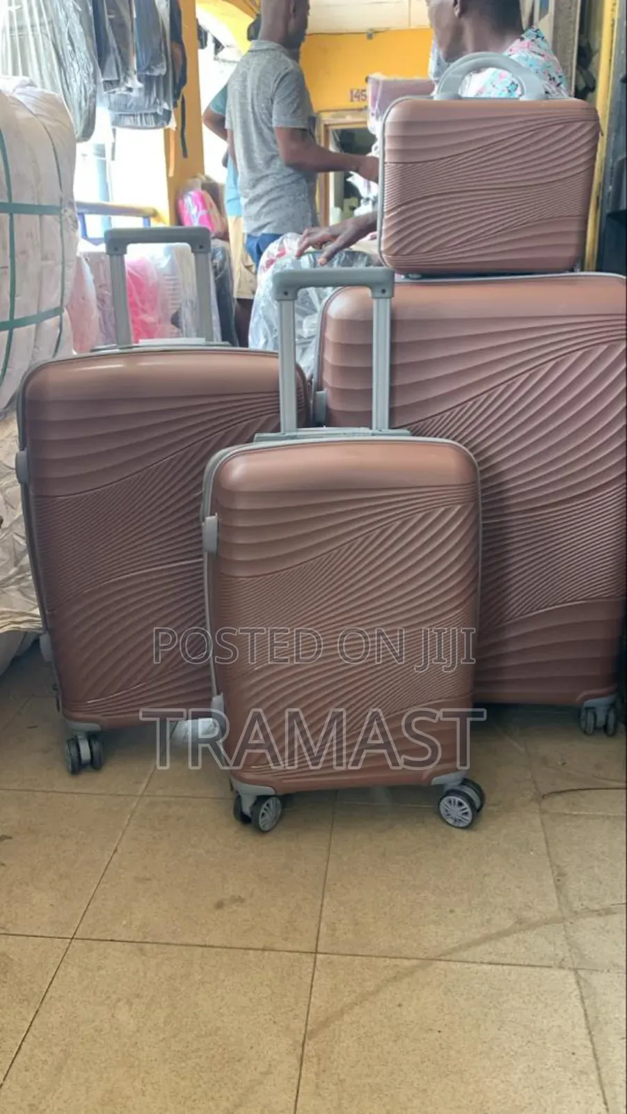 3 Set Piece Rubber Unbreakable  Travel Luggage