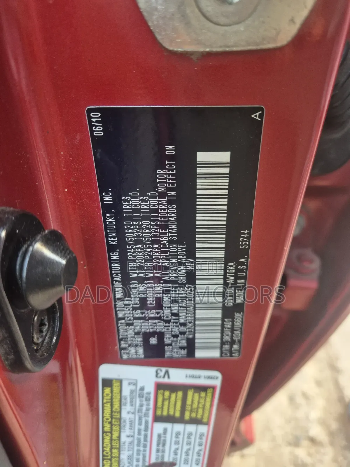 Toyota Venza V6 AWD 2010 Red