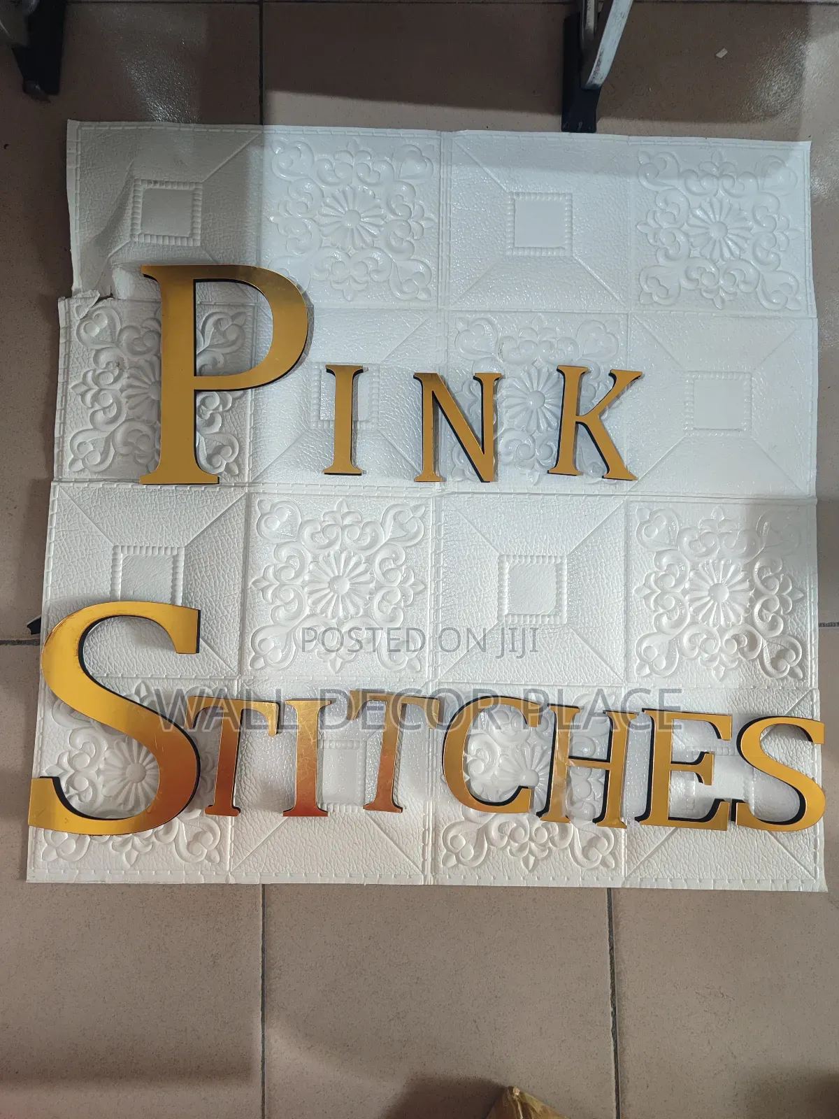 20cm Alphabet Stickers (3d Wall Letter) Normal Font Gold Colour