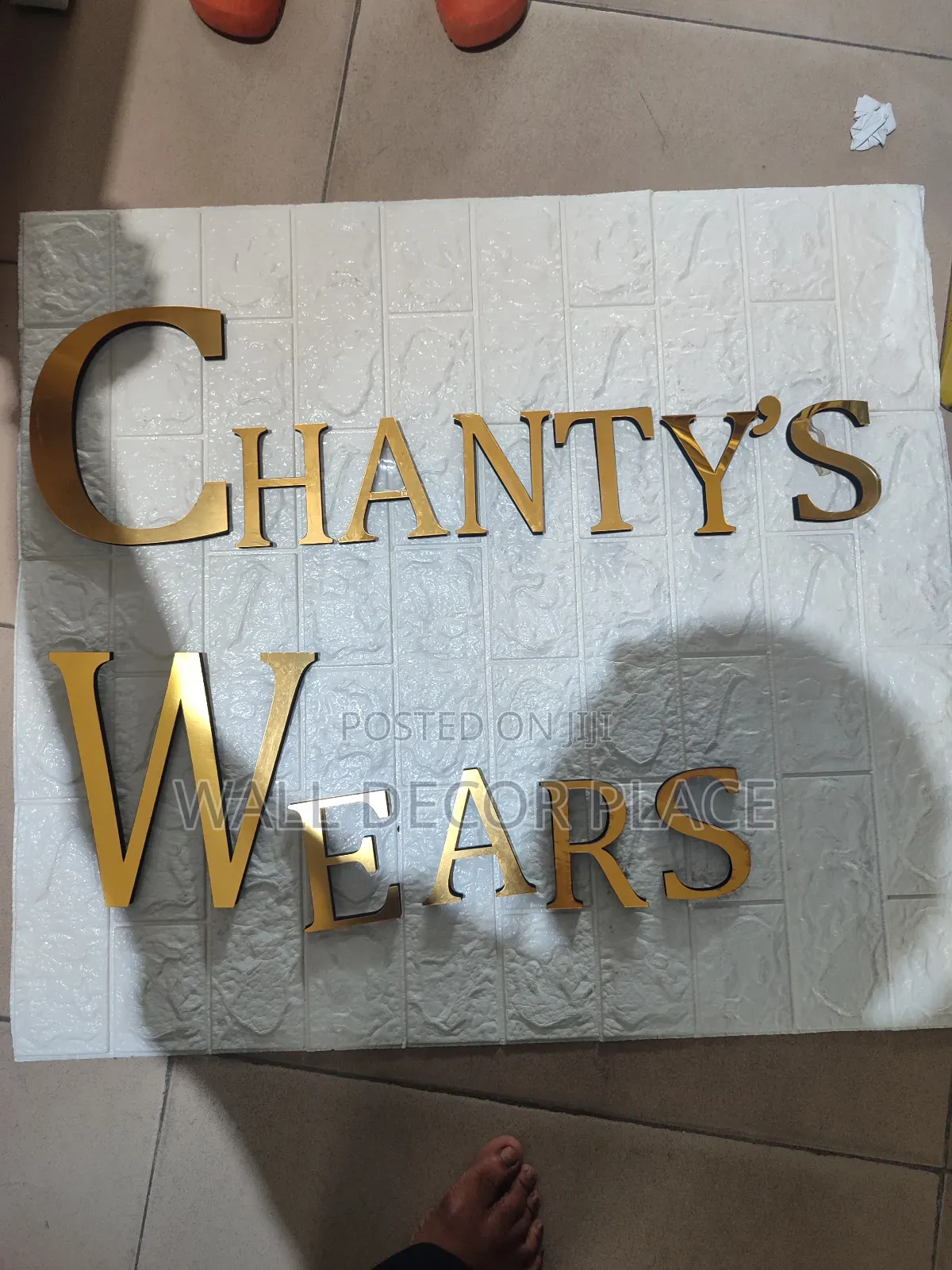 20cm Alphabet Stickers (3d Wall Letter) Normal Font Gold Colour