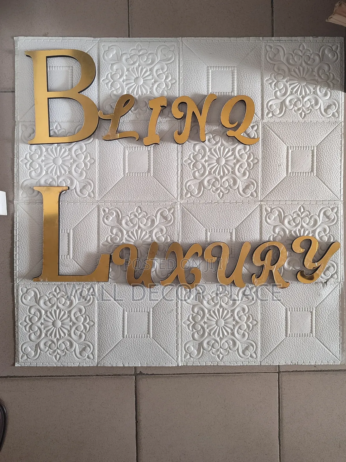 20cm Alphabet Stickers (3d Wall Letter) Normal Font Gold Colour