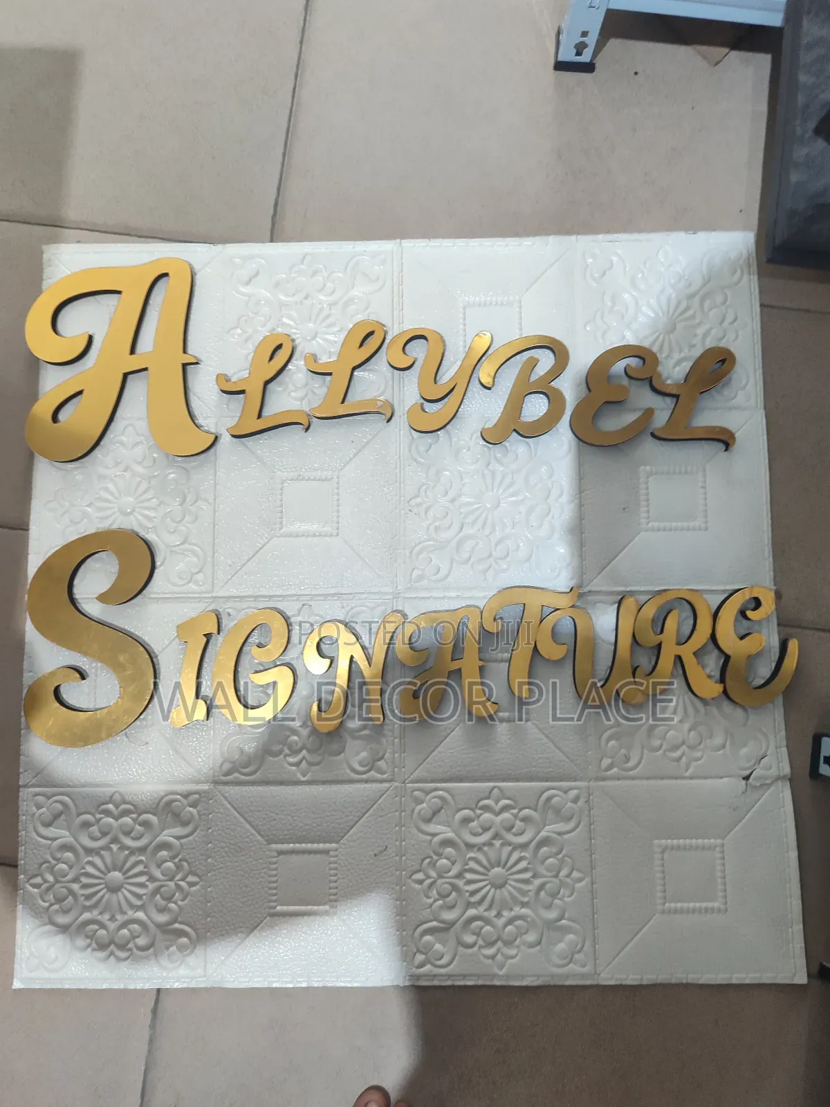 10cm Alphabet Stickers Stylish Font , Black Gold Colour