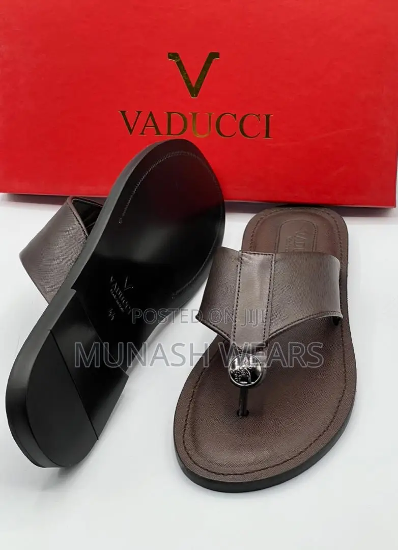 Italian Leather Slipers For Men 40-46