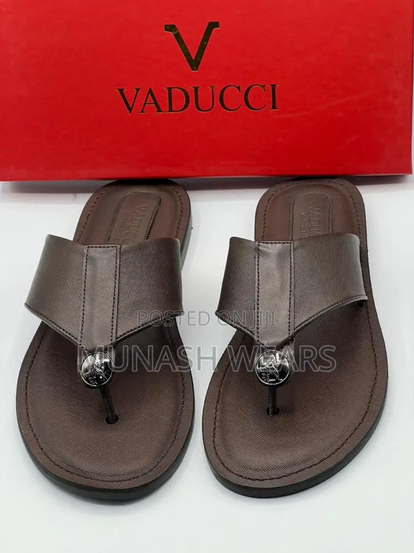 Italian Leather Slipers For Men 40-46