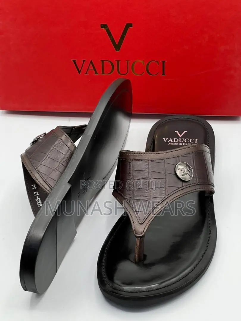 Italian Leather Slipers For Men 40-46