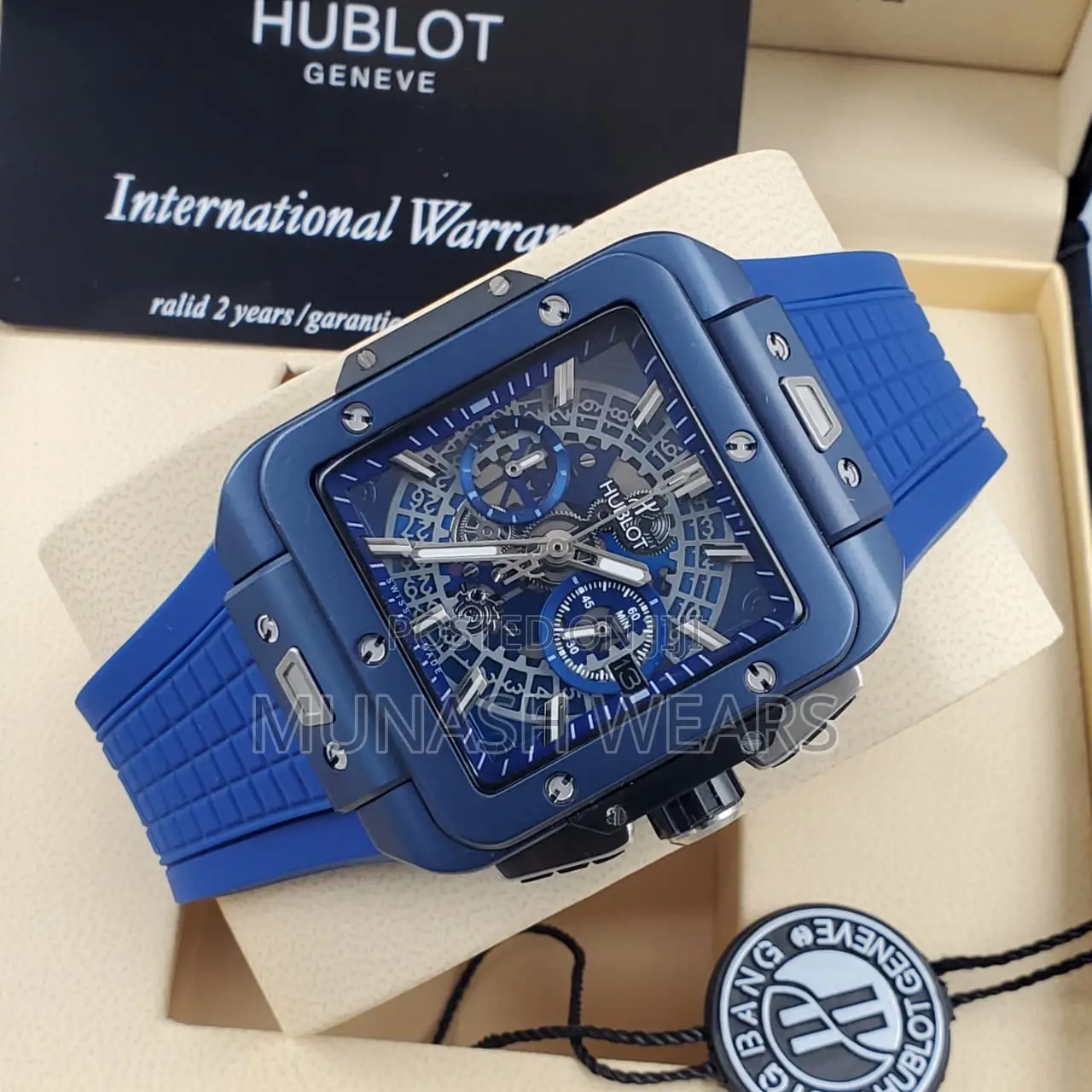 Luxury Hublot Rubber Strap Wristwatch