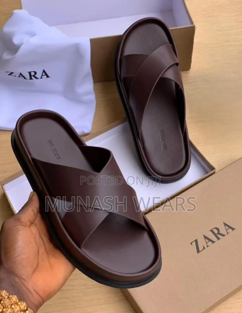 Original Zara Leather Slipers