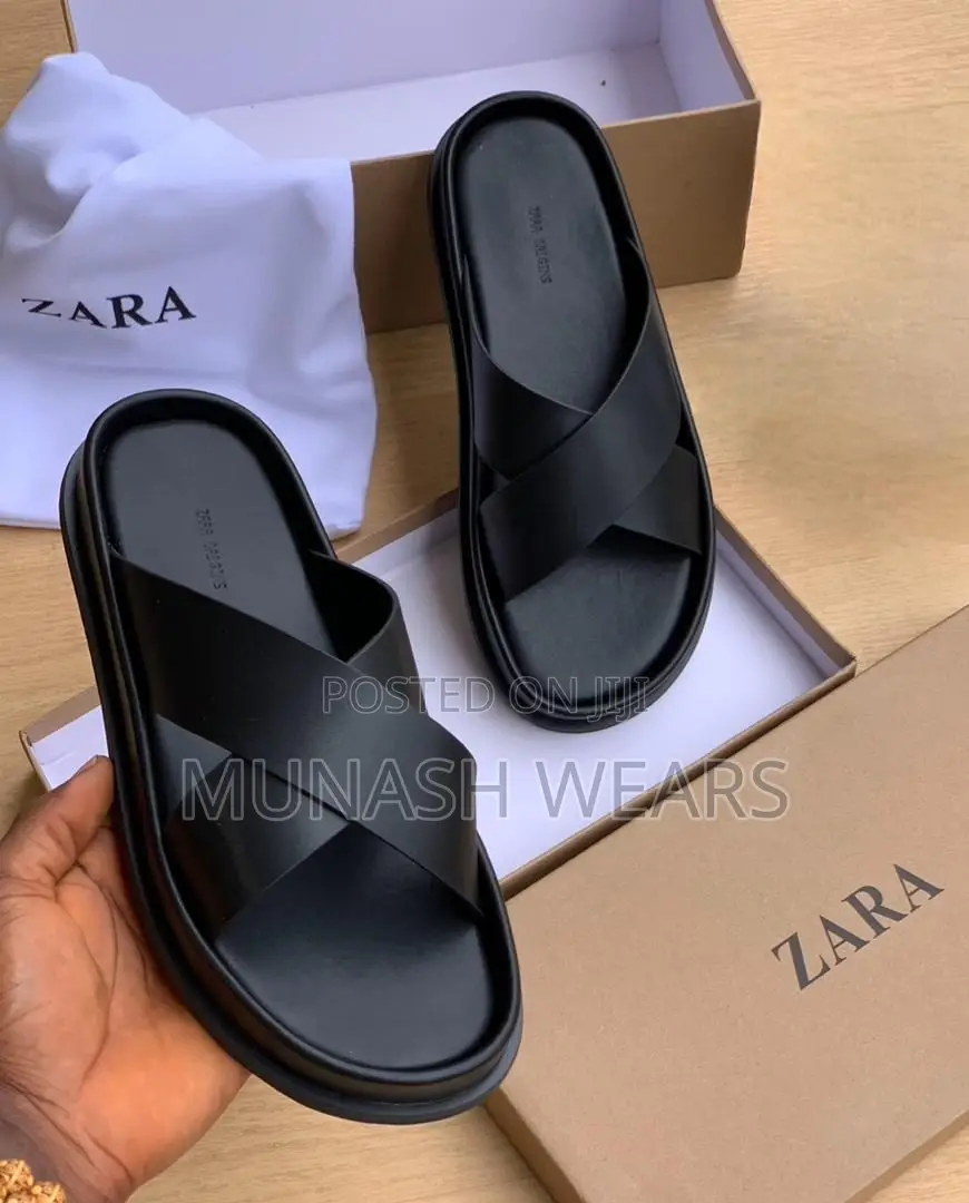 Original Zara Leather Slipers