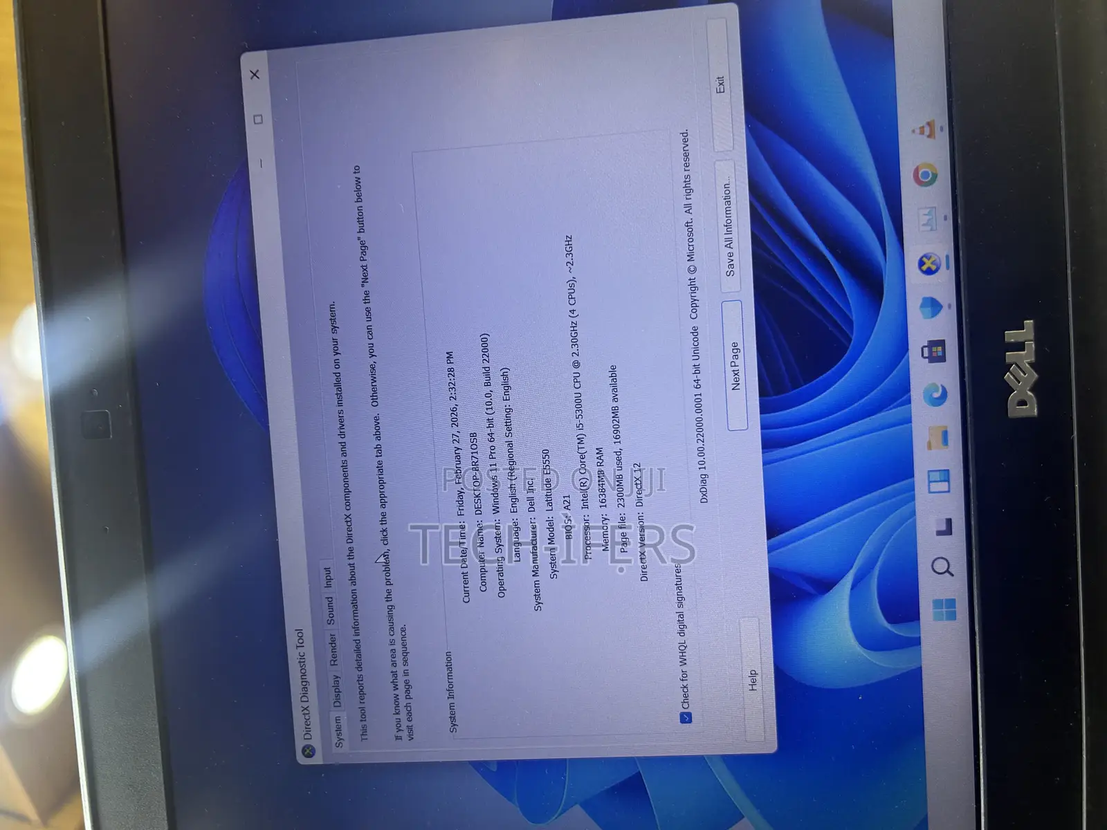 Laptop Dell Latitude E5550 16GB Intel Core i5 SSD 256GB