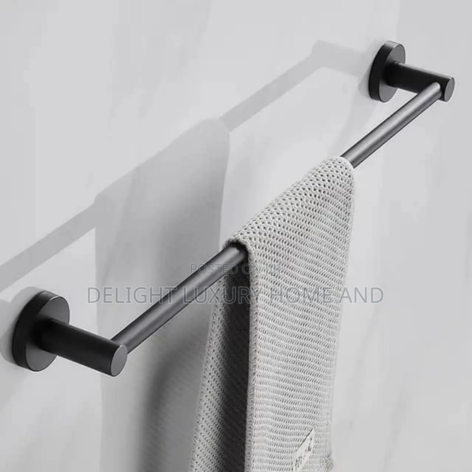 Black Single 60cm Towel Rail for Your Bathroom
