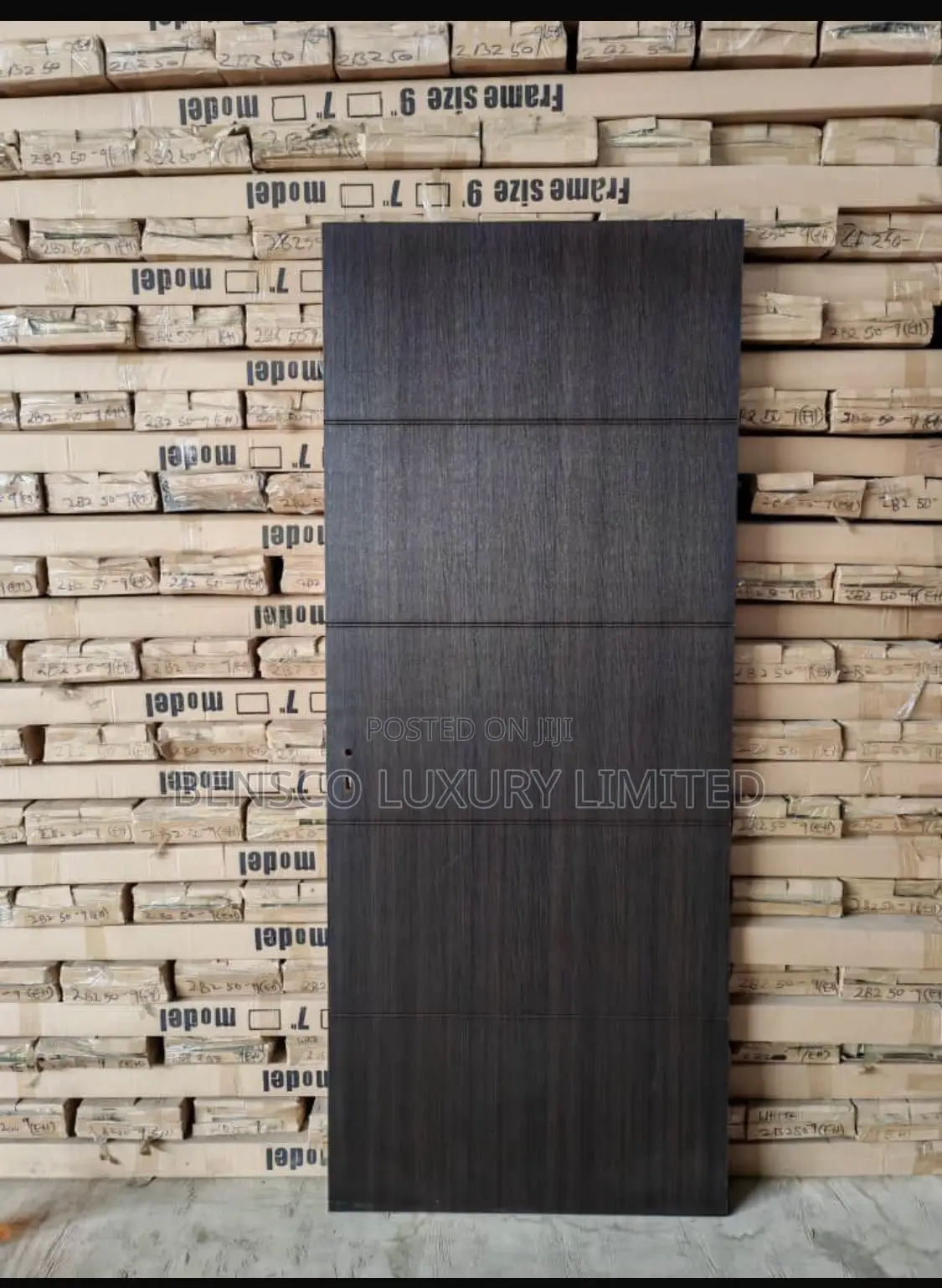 Modern Dark Walnut Interior Flush Door – Premium Bedroom Wooden Door