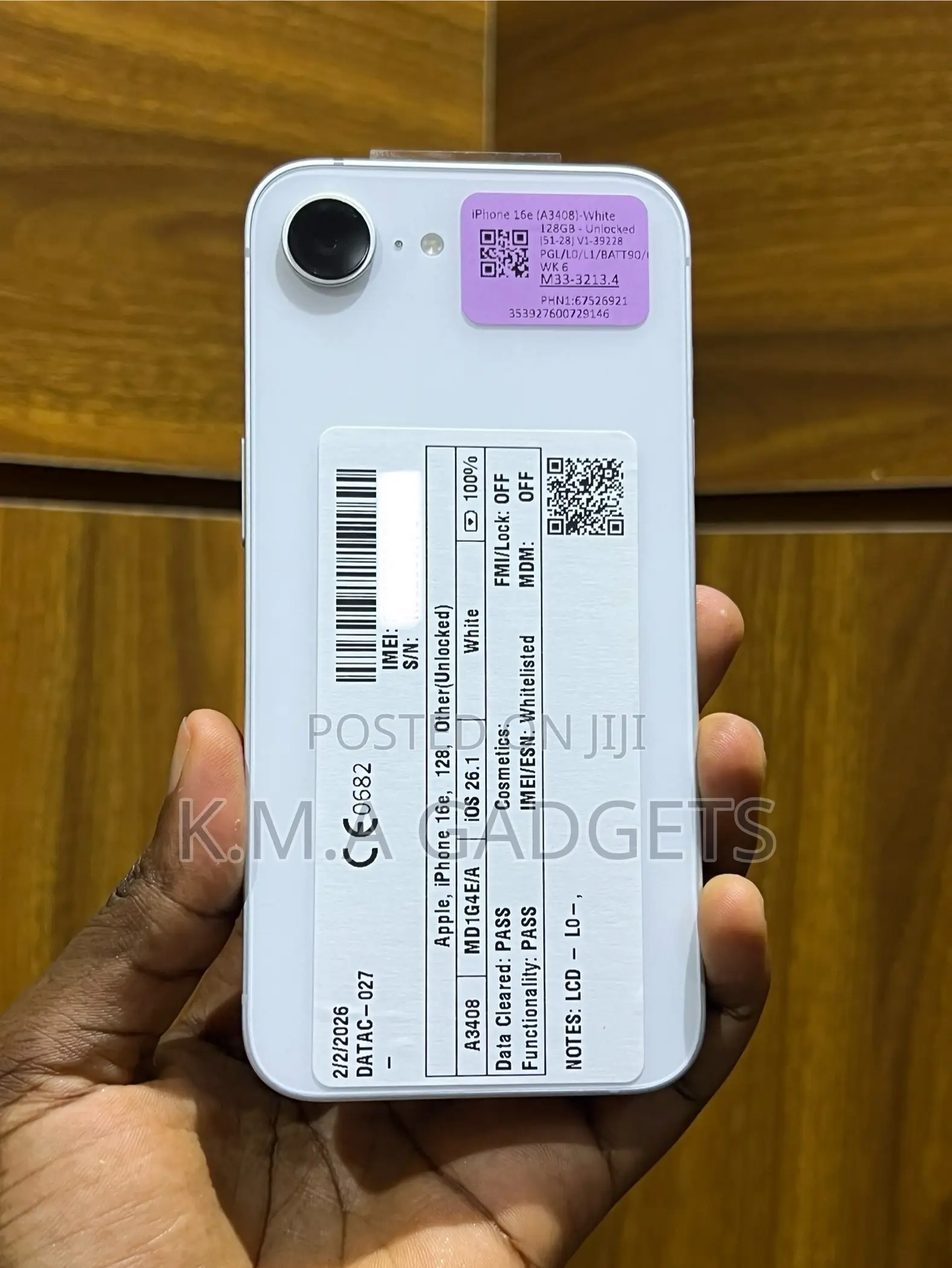 Apple iPhone 16e 128 GB White