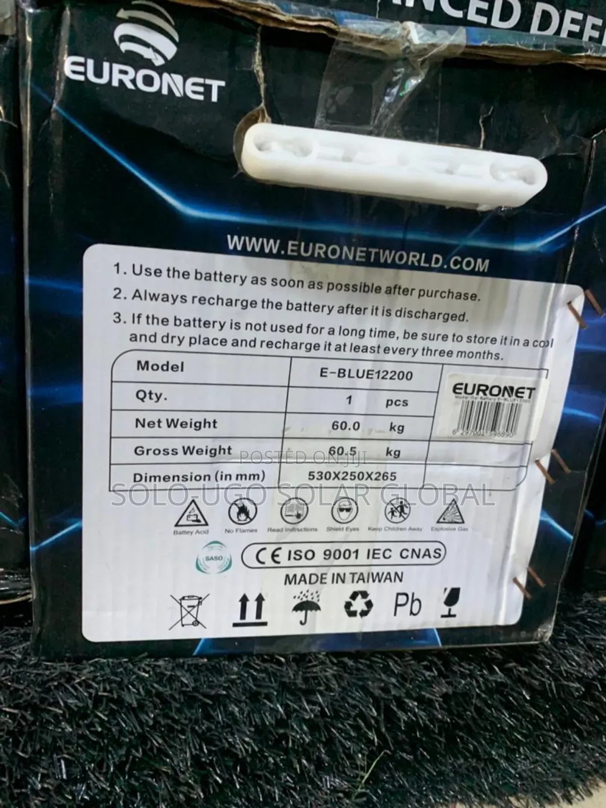 200ah Euronet Blue Gel Battery 12v