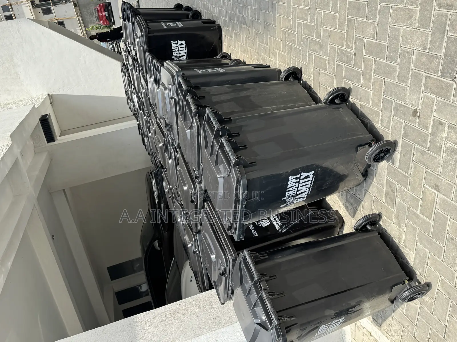 240 Liters Black Waste Bin Very Durable