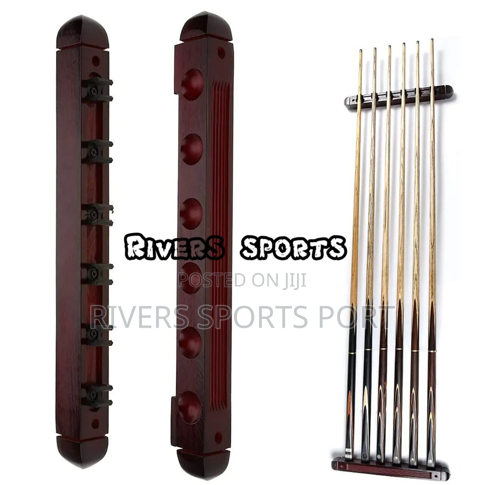 6 Cue Wall Mounted Snooker Stick Wall Hanger / Holder Bracket