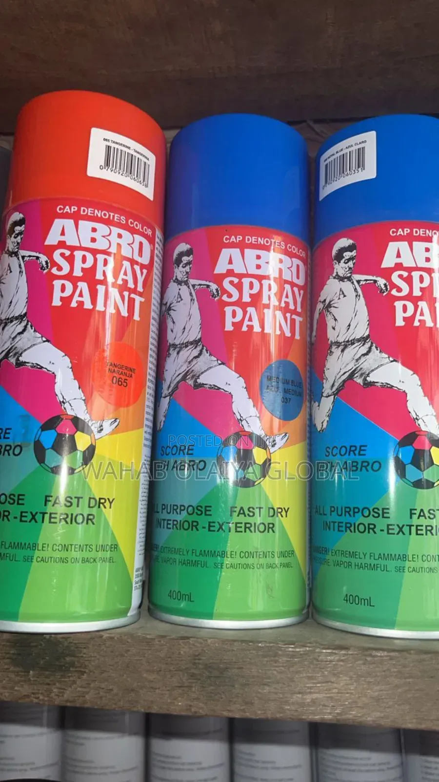 Abro All Purpose Spray Paint 400ml - Multiple Colours Available