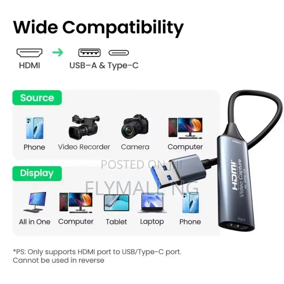 Hdmi Video Capture Card /30hz to Usb 3.0