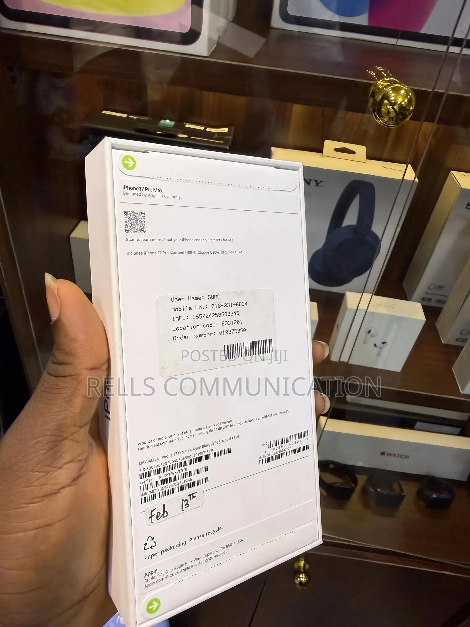 New Apple iPhone 17 Pro Max 256 GB Blue