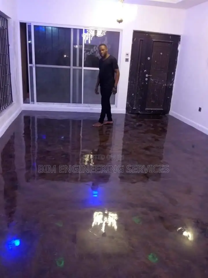 Warehouse Industrial Flooring, Reflector Metallic Epoxy Flooring